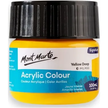 Vodová barva Mont Marte akrylová barva,100ml, tm. žlutá (Yellow Deep)