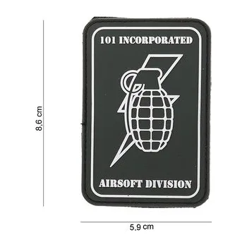 Nášivka Gumová nášivka 101 Inc Handgrenade - olivová