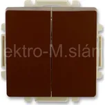 3557G-A52340 H1 vypínač číslo 5B SWING hnědá Přepínač č.6+6 střídavý dvojitý
