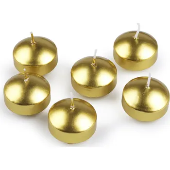 Svíčka Plovoucí svíčky Ø4,5 cm, barva 3 zlatá světlá perleť