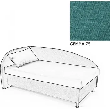 Postel Čalouněná postel AVA NAVI, s úložným prostorem, 120x200, levá, GEMMA 75