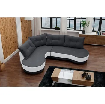 Sedací souprava Falco Rohová sedací souprava Abbey, levá, tmavě šedá Inari 94/bílá Soft 17