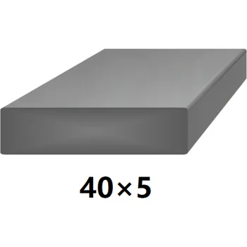 Stavební profil Plochá plná ocelová tyč 40x5 mm (pásovina), bez povrchové úpravy 6 m (J-P40x5-6)