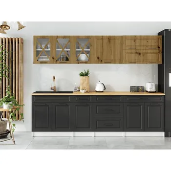 Kuchyňská linka Falco Kuchyňská linka TYRA 260 cm, artisan/grafit mat