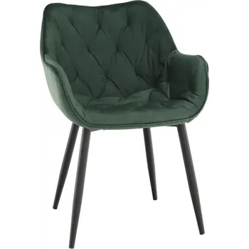 Jídelní židle Designové jídelní křeslo FEDRIS, zelená Velvet látka