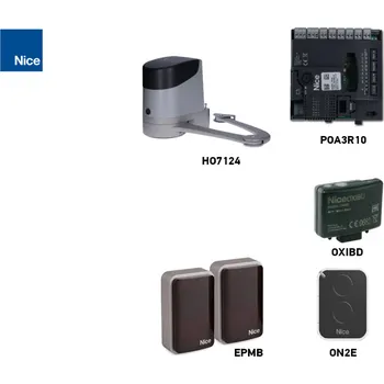 Pohon brány Jednokřídlá pohonná souprava NICE HOPP - 2,4m/250kg křídlo s fotobuňkami