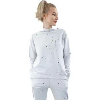 Dámské oblečení Dámská mikina XISS SPLASHED S/M Šedá