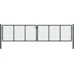 vidaXL Marketos Pletivá zahradní branka pozinkovaná ocel 400 x 100 cm šedá