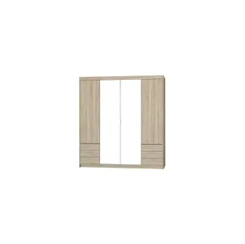Šatní skříň FALCO Skříň Muela se zrcadlem čtyřdveřová 6S dub sonoma