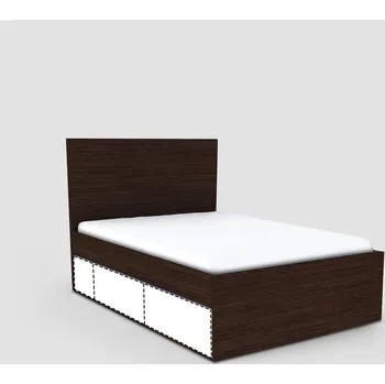 Postel Postel REA ANASTACIA 140x200 s úložným prostorem a nočním stolkem, WENGE 140x200