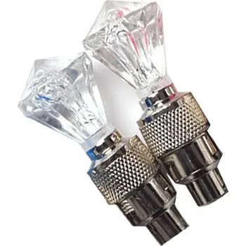 Cyklosvítilna Světla na ventilky jízdního kola - 2ks Bílá