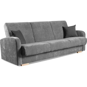 Pohovka LAOSA - rozkládací pohovka, látka ŠEDÁ Matana 03/ polštáře tm. šedá Matana 05/nožky buk -(LIMBA kanapa=2balíky) kolekce "MP" (K250-S)