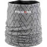 Multifunkční šátek Finmark MULTIFUNCTIONAL SCARF WITH FLEECE UNI Šedá, Černá, Bílá