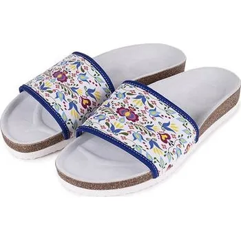 Dámská zdravotní obuv Vlnka Dámské korkové anatomické nazouváky folklór modrá velikost obuv dospělí 38