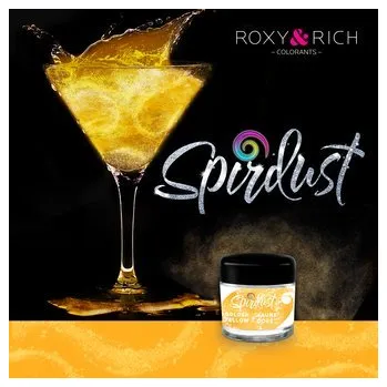 Potravinářské barvivo Metalická barva do nápojů Spirdust zlato žlutá 1,5g - Roxy and Rich
