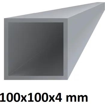 Stavební profil Hliníkový jekl čtvercový 100x100x4 mm 6 m