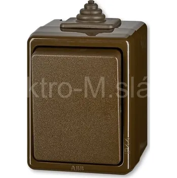 vypínač 3553-80929 H tlačítko IP44 hnědá PRAKTIK