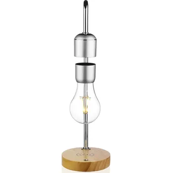 Stojací lampa Interlook HX-S007R1-STŘÍBRNÁ | Levitující magnetická lampa | LED svítilna s indukční nabíječkou | Noční lampa