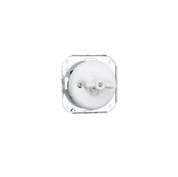 vypínač VINTAGE vypínač 6 schodišťový bílá bez rámečku otočný kulatý keramika R110AX VIN5001