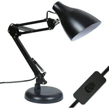 Stojací lampa Interlook MT-820 | Klasická stolní lampa do školy E27 | maximální výkon 40W Bílý