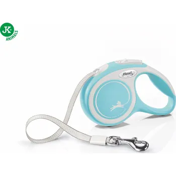 Vodítko pro psa flexi New Comfort Tape (pásek), velikost XS, světle modré