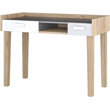 Psací stůl Pracovní stůl MOYA, dub castello/šedá/bílá