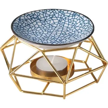 Aroma lampa Stylová aromalampa na svíčku, dekorace pro domov - tmavě khaki