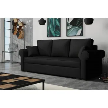 Pohovka Falco Rozkládací pohovka MEGAN s úložným prostorem, černá Mono 248