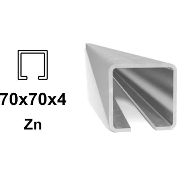 Příslušenství pro plot C-Profil 70x70x4 mm, Zn - žárově pozinkovaný 3 m (CP-ZN-70-3)