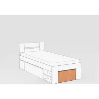 Postel Čelo k posteli REA KIRA 90x200, čílko 2, BUK
