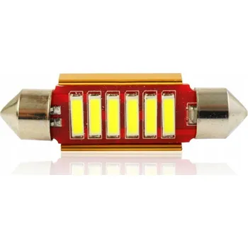 Autožárovka Interlook Auto LED žárovka C5W 6 SMD 7014 CAN BUS 42 mm