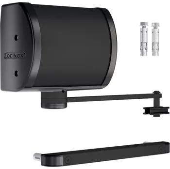 Zavírač dveří Horní hydraulický samozavírač LOCINOX 90°/180° pro branky do 150 cm/150 kg, černý, PANTHER-9005