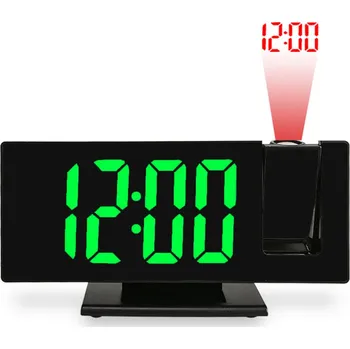 Budík JVD Digitální svítící budík do sítě s projekcí času JVD SB3618.1 Zelená