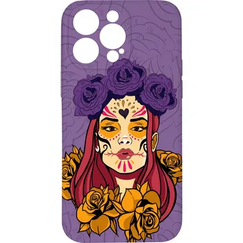 Pouzdro na mobilní telefon Kryt Lebka s květy 2 pro iPhone 15 Pro Max