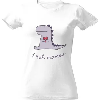 Dámské tričko Tričko s potiskem 1 rok mámou - dinosaur dámské