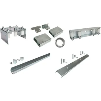 Teleskopický systém pro dvoudílnou posuvnou bránu s maximálním pojezdem 11 m, bez koleček