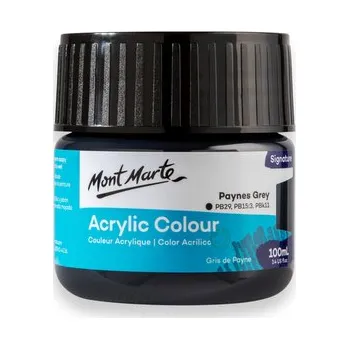 Vodová barva Mont Marte akrylová barva,100ml, tm. antracitová (Paynes Grey)