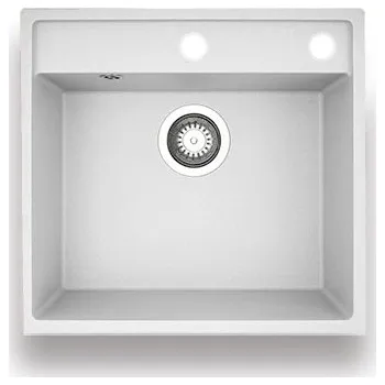 Nerezový dřez Pyragranitový dřez CAMEA 1B (53x50) snow