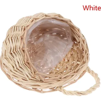 Květináč Ratanový závěsný květináč na balkon - Bílý