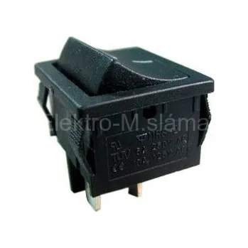 vypínač vypínač kolébkový OFF-ON 2pol.250V/3A černý L460 02620056