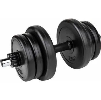 Jednoruční nakládací činka Fitforce ADBP 10 KG 10kg Černá, Stříbrná