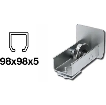 Pohon brány Spodní nájezd - pozinkovaný, 98x98