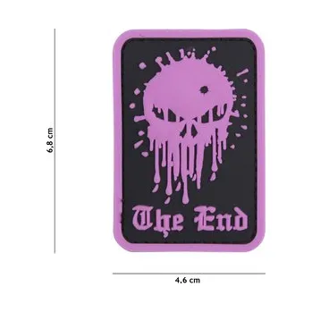 Nášivka Gumová nášivka 101 Inc nápis The End - růžová