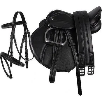 Vybavení pro koně Všestranné pony sedlo QHP 13" černé včetně uzdečky