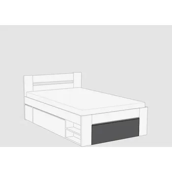 Postel Čelo k posteli REA KIRA 120x200, čílko 2, GRAPHITE