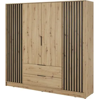 Šatní skříň ArtPS Šatní skříň KELLY 4D bez zrcadla | dub artisan