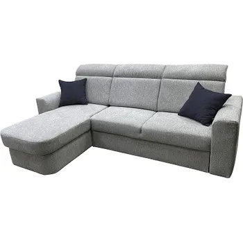 Sedací souprava PALMARA NEW Pravá -sedací souprava, látka Diosa 84světle šedá/ polštáře 93 tm. šedá (FE) kolekce - "E" (K250)