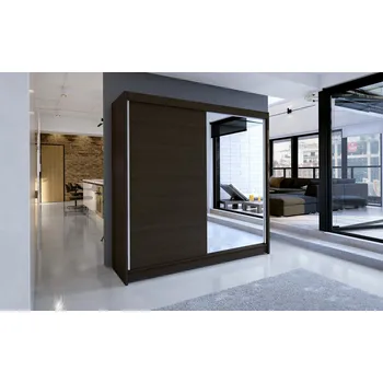 Šatní skříň Falco Šatní skříň Taisa I 180 se zrcadlem, choco