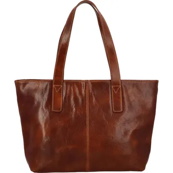 Kabelka Dámská kožená kabelka na rameno hnědá - Delami Equina hnědá