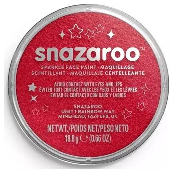 Výtvarná barva SNAZAROO Barva na obličej Třpytivá Červená (Sparkle Red) 18ml